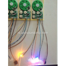 Geluidsmodule voor wenskaarten, vocale module, soundchip met led-verlichting, spraakmodule, muzikale module